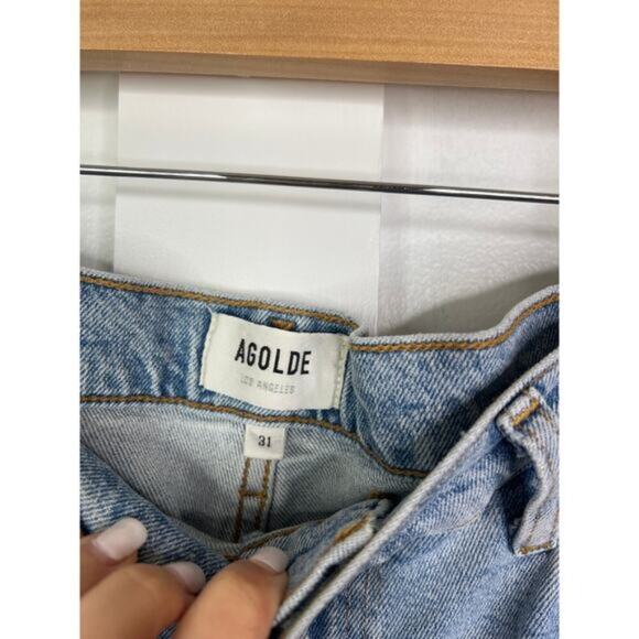 NEW Agolde Merrel Mid Rise Denim Straight Jeans in wash Astray Size: 31 - Picture 4 of 9